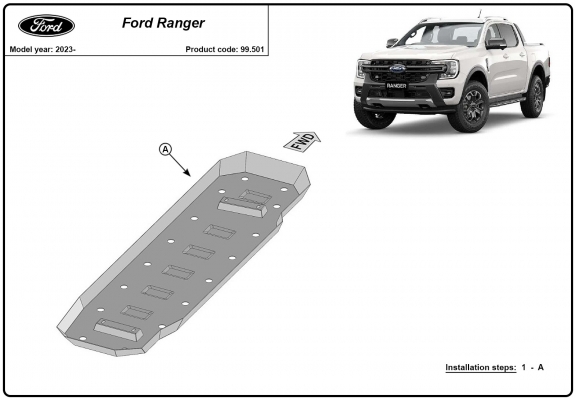 Protezione di acciaio per il serbatoio Ford Ranger