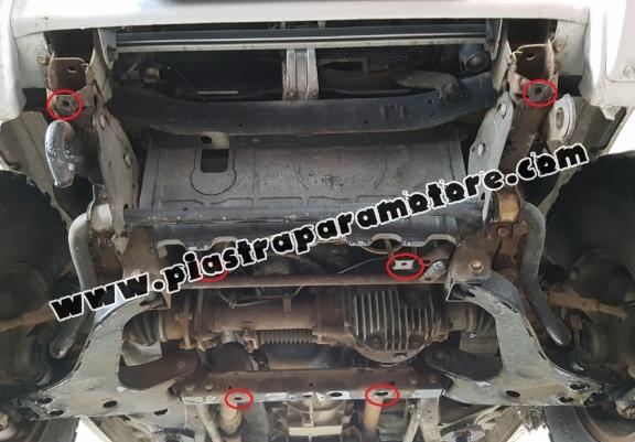 Piastra paramotore di acciaio Mitsubishi Pajero 3 (V60, V70)