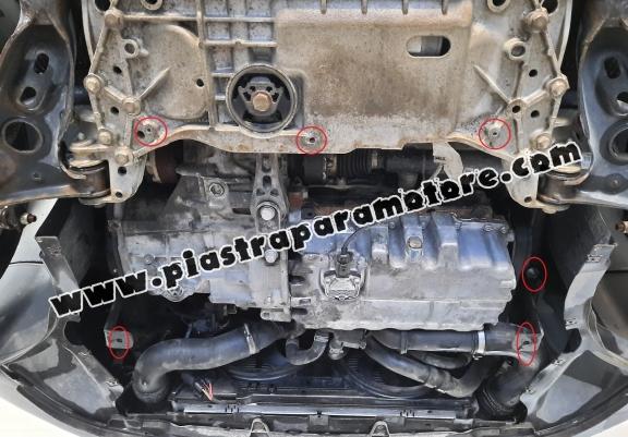 Piastra paramotore di acciaio Vw golf mk5