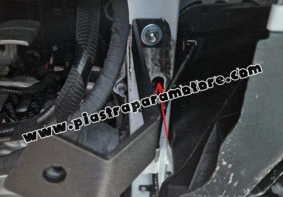 Piastra paramotore di acciaio zincato Ford Transit Custom