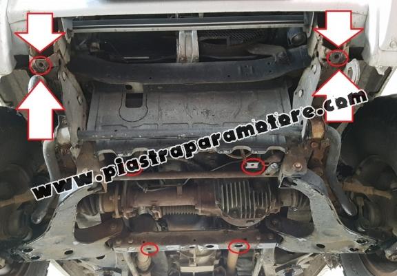 Piastra paramotore di acciaio Mitsubishi Pajero 3 (V60, V70)