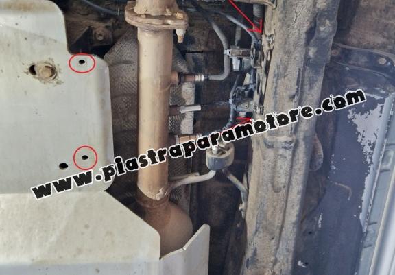 Protezione di acciaio per sensori DPF Toyota Hilux 