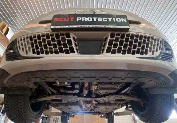 Piastra paramotore di acciaio Fiat 600