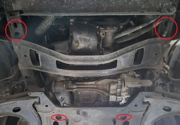 Piastra paramotore di alluminio Ford Transit 4x4