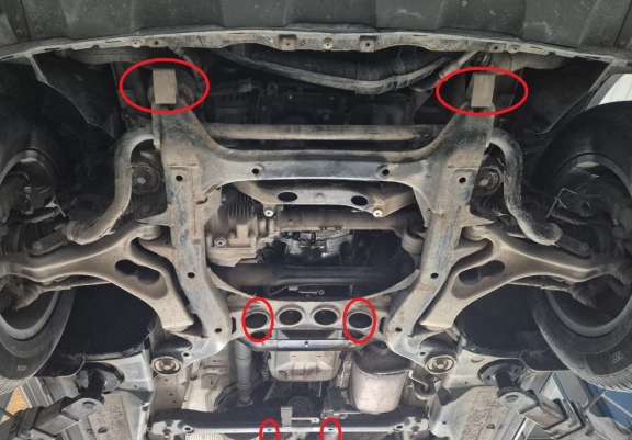 Piastra paramotore di acciaio VW Touareg 7P