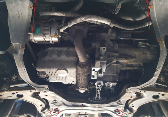 Piastra paramotore di alluminio Seat Toledo