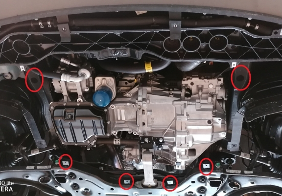 Piastra paramotore di alluminio Kia Sportage