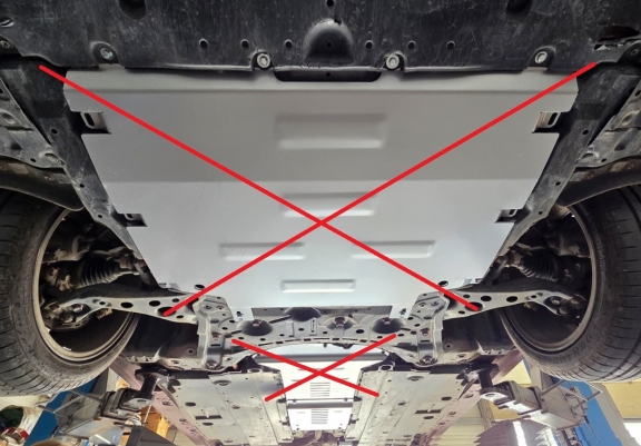 Protezione / blocco catalizzatore in alluminio per Toyota Prius