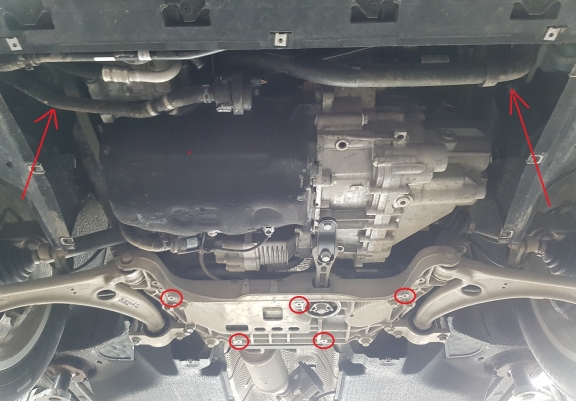 Piastra paramotore di alluminio Audi Q3
