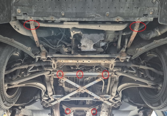 Piastra paramotore di acciaio Audi A5, diesel