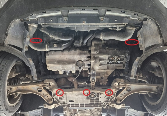 Piastra paramotore di acciaio VW Jetta