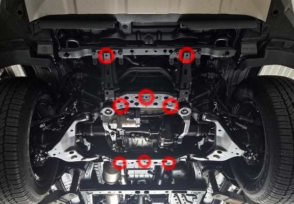 Piastra paramotore di acciaio Toyota Hilux