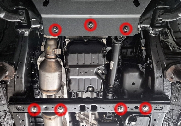 Protezione di alluminio  per il cambio Toyota Hilux
