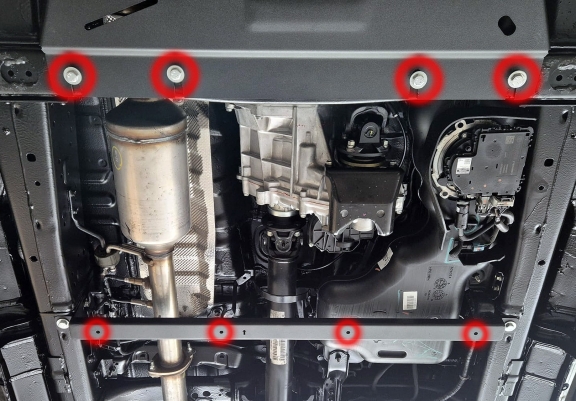 Protezione di alluminio per il differenziale Toyota Hilux