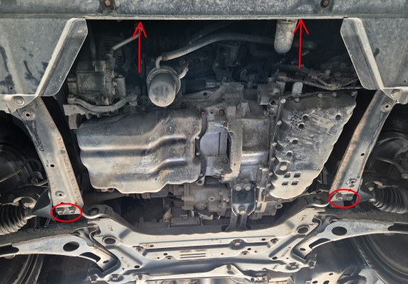 Piastra paramotore di alluminio Mitsubishi Eclipse Cross