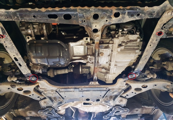 Piastra paramotore di alluminio Toyota Prius