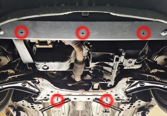 Piastra paramotore di acciaio Ford B-Max